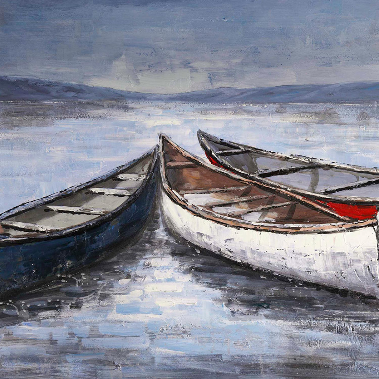 Swatch of the Heartland Home Boats at Dawn Wall Art