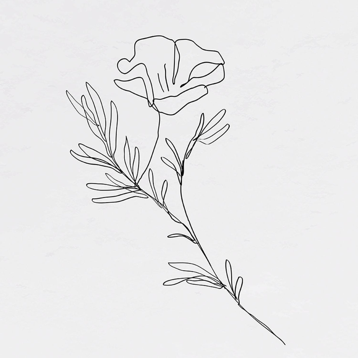 Swatch of the Ink Flowers Wall Art