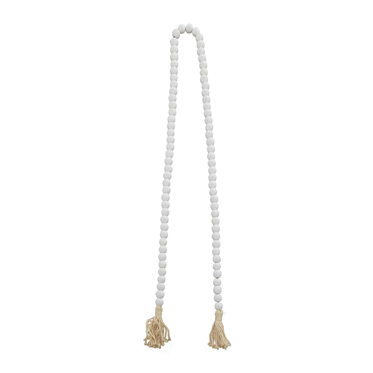 Side view of Collected Culture White Wood Beads