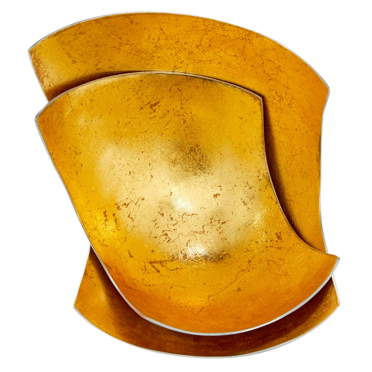 Front right view of Elevated Chic Brushed Gold Set of 2 Bowls