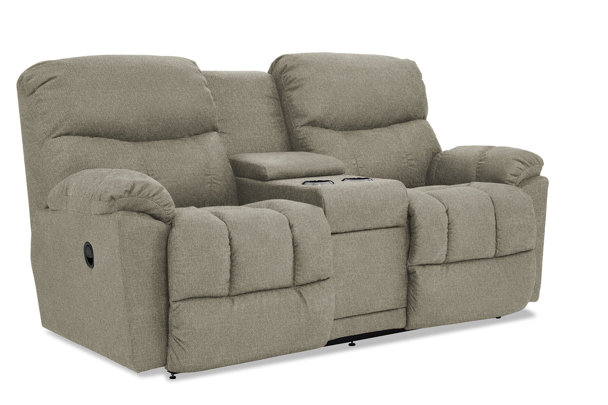 Front right view of Morrison Marble Power Plus Reclining Console Loveseat