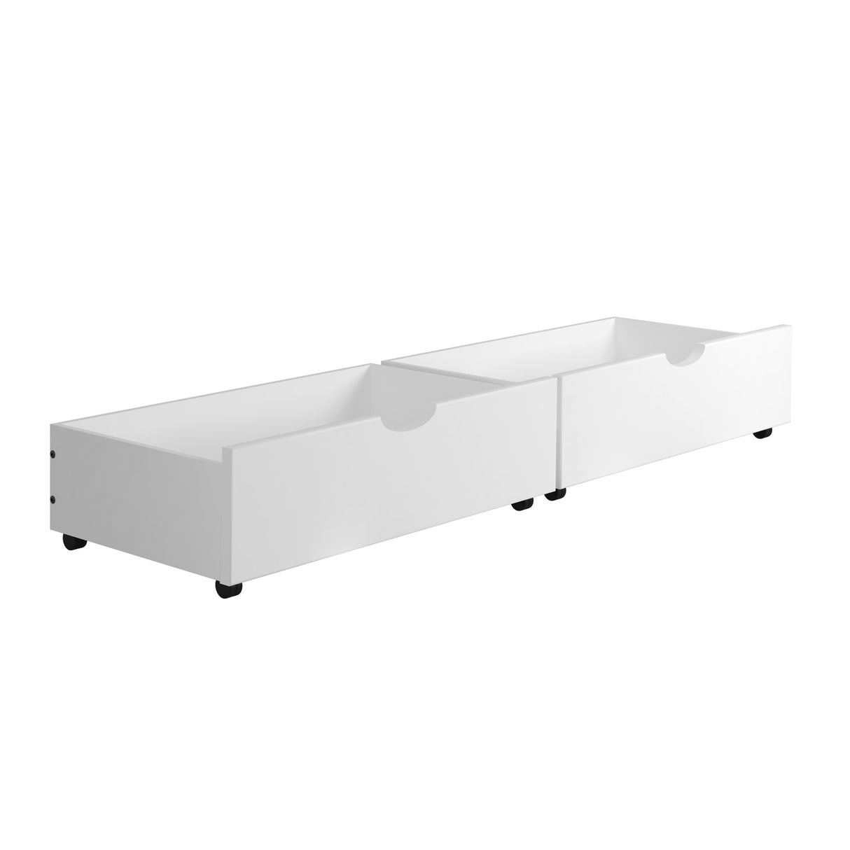 A room setting featuring Jordan White Storage Drawers