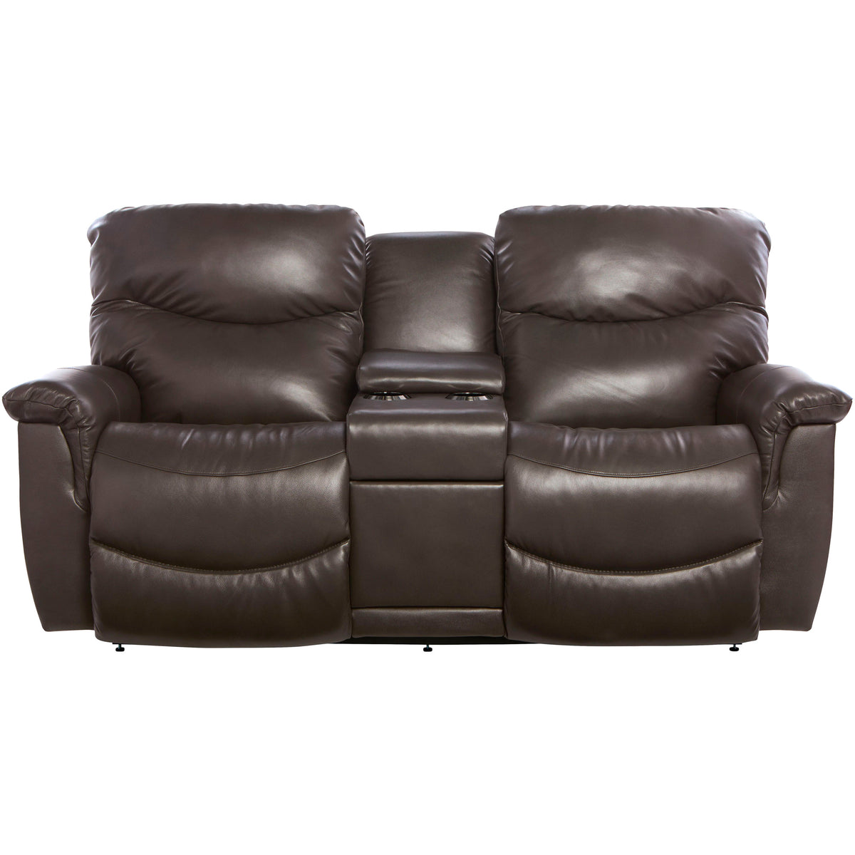 James Leather Reclining Console Loveseat Slumberland