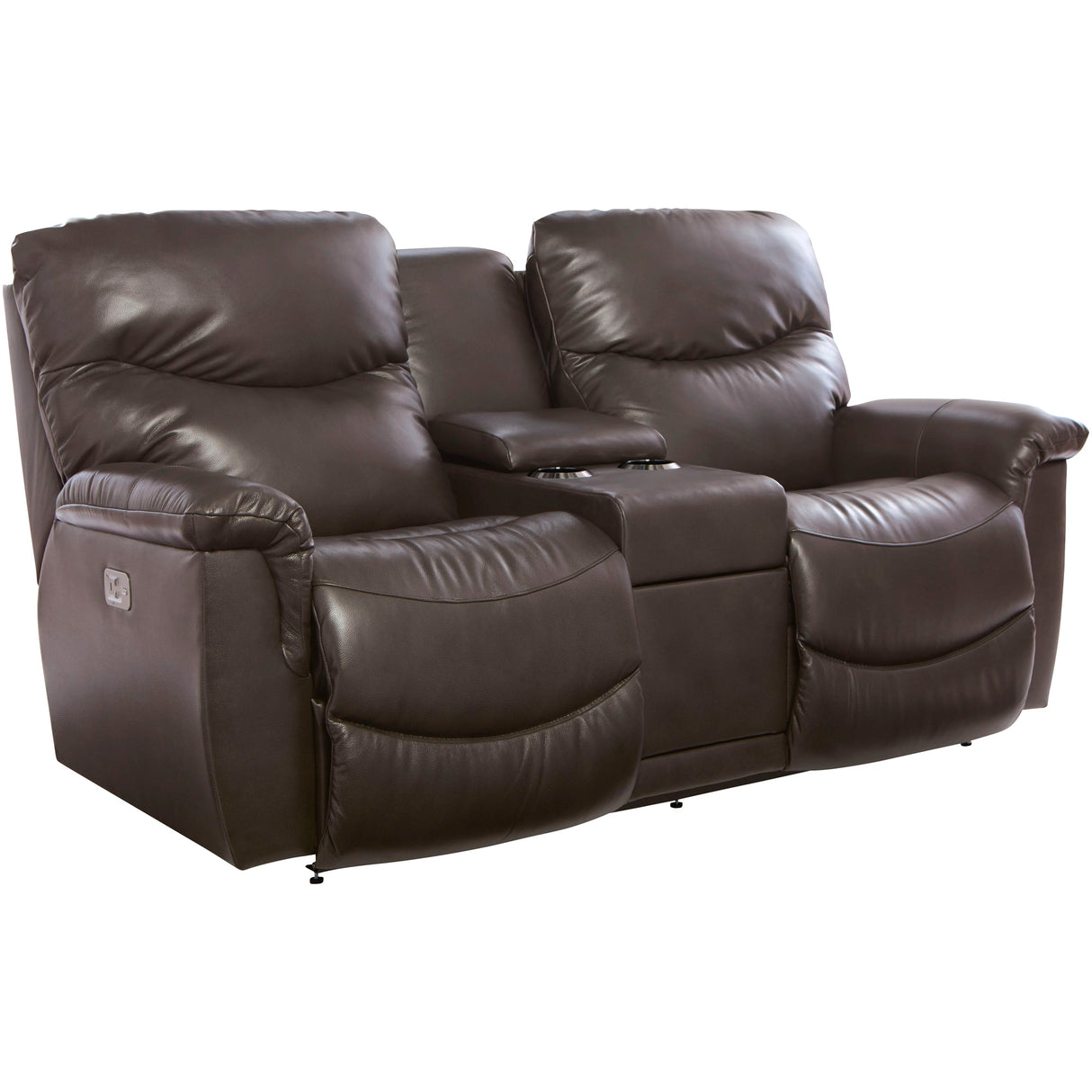 James Leather Power Plus Reclining Console Loveseat - QK1081508_LAZY_AFR_OL