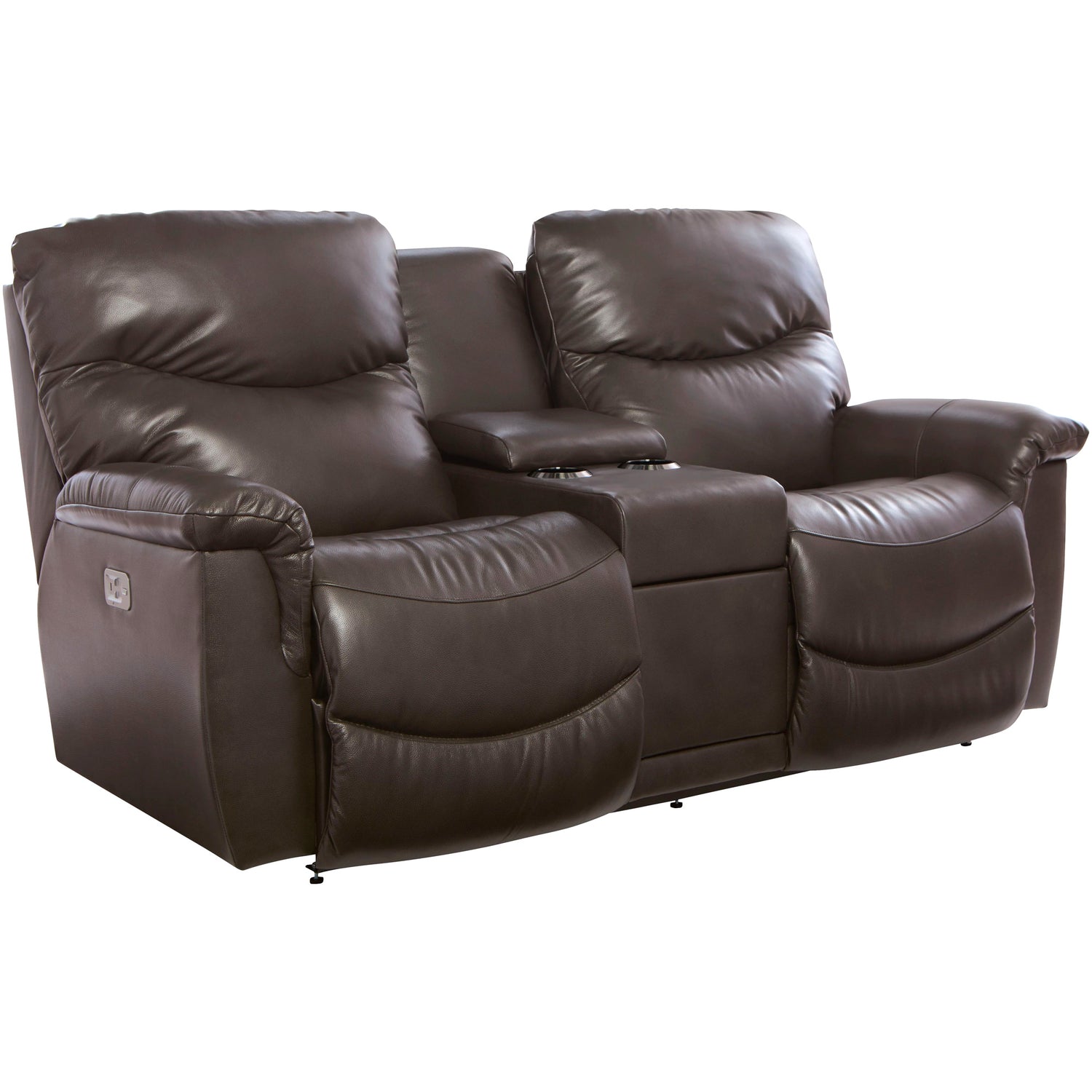James Leather Power Plus Reclining Console Loveseat - QK1081508_LAZY_AFR_OL
