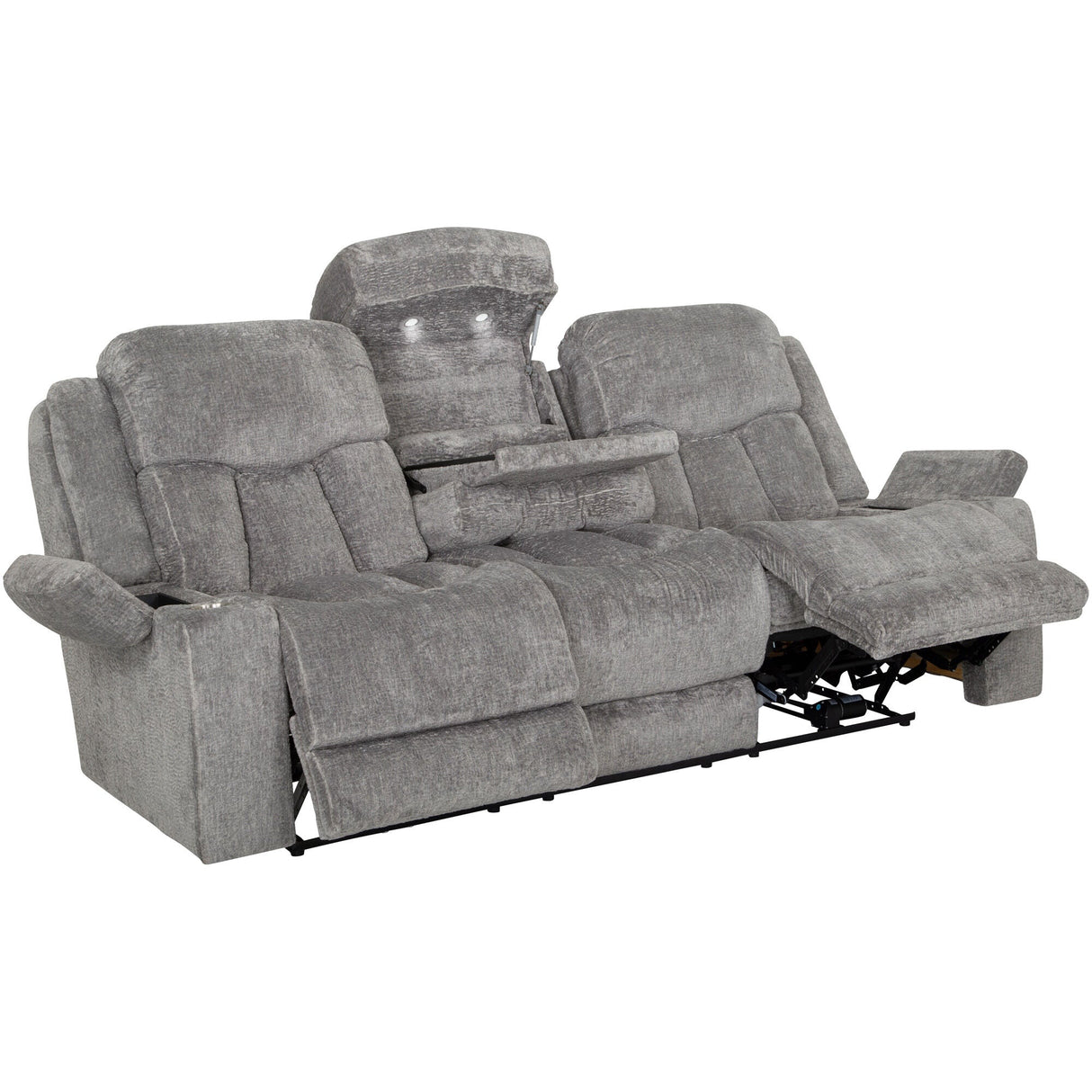 Extended view of Aire Ash Power+ Reclining Sofa