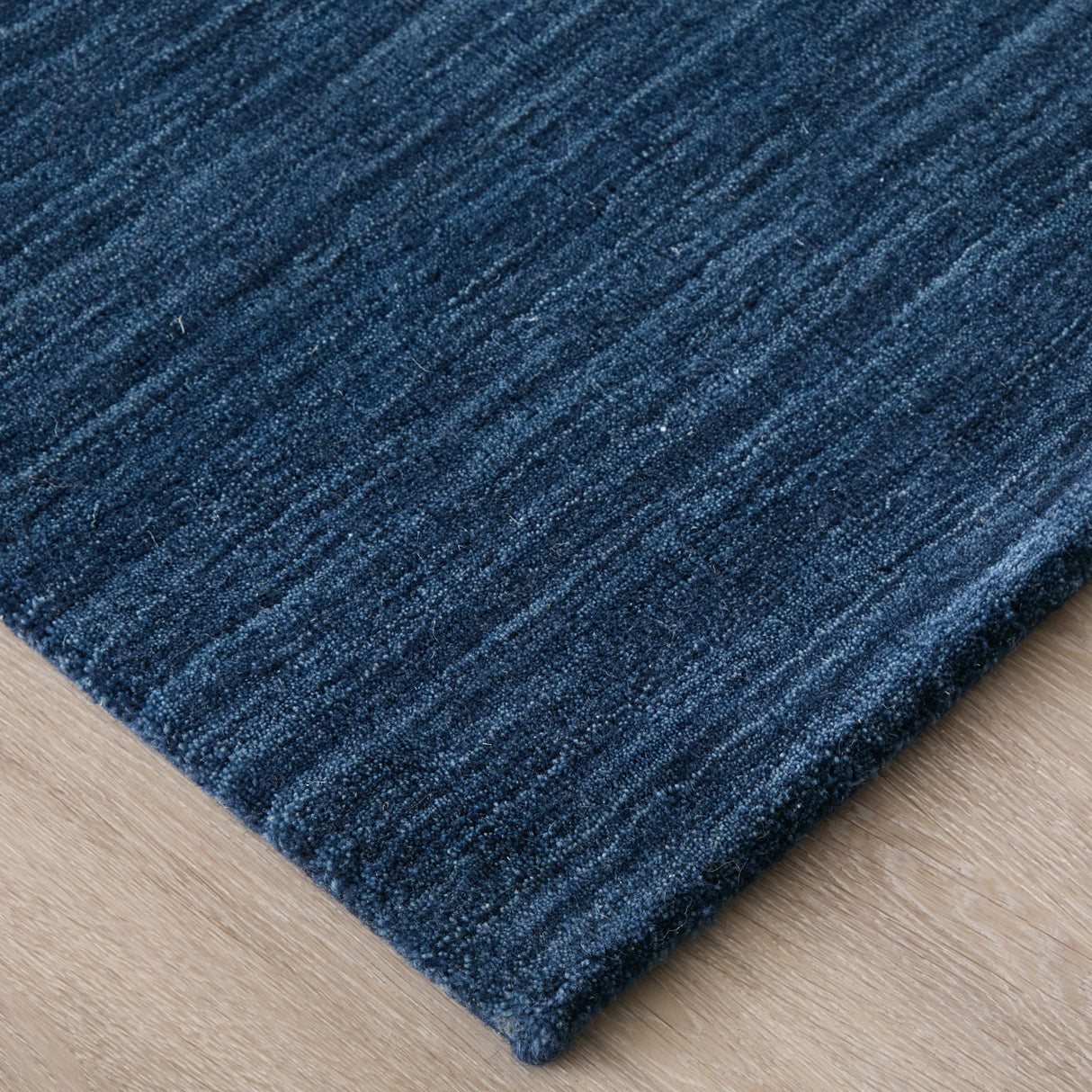 Front left view of Luna Dark Blue 9x13 Rug