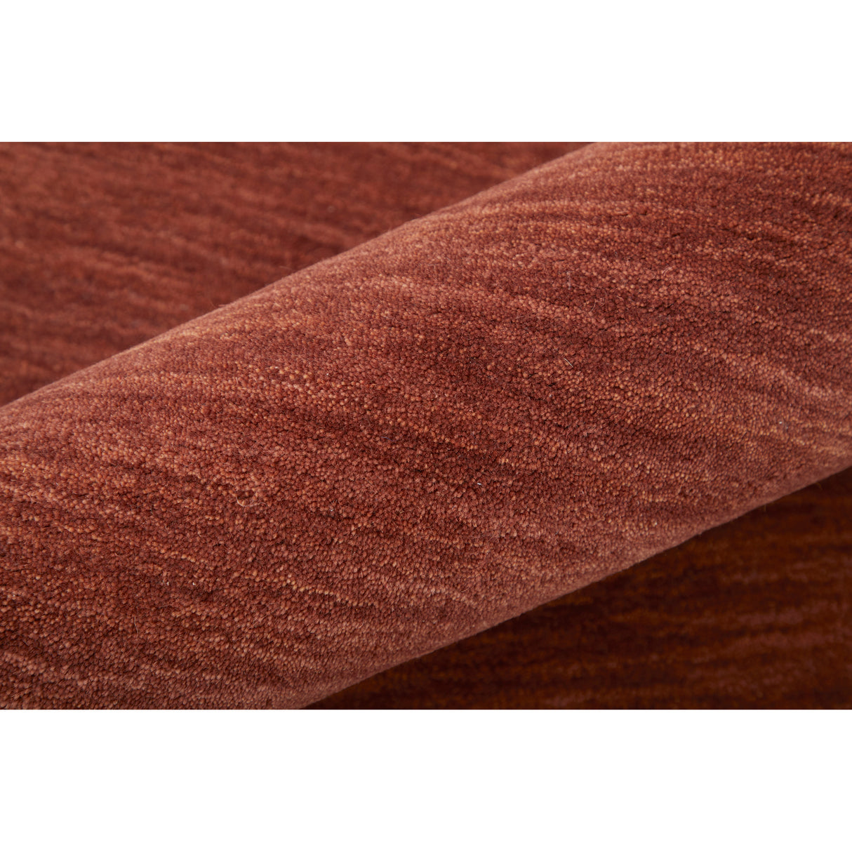 Detail image of Luna Rust 8x10 Rug with overlay of product dimensions