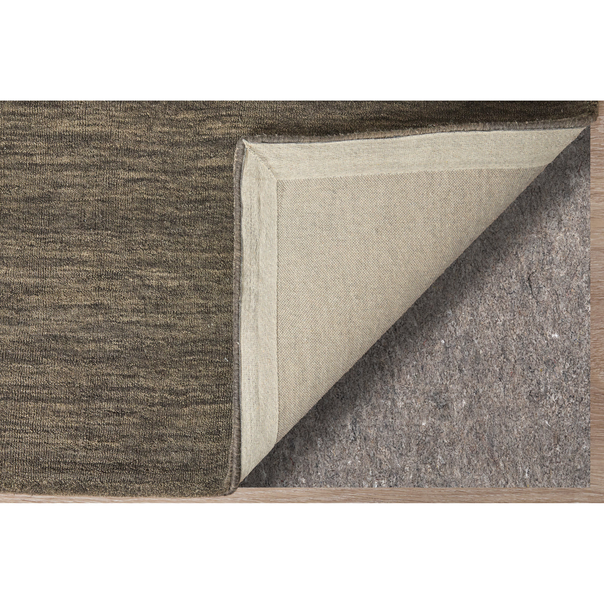 Back view of Luna Charcoal 9x13 Rug