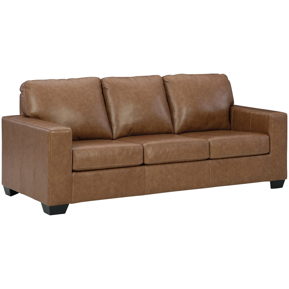 Front right view of Bolsena Caramel Queen Sofa Sleeper