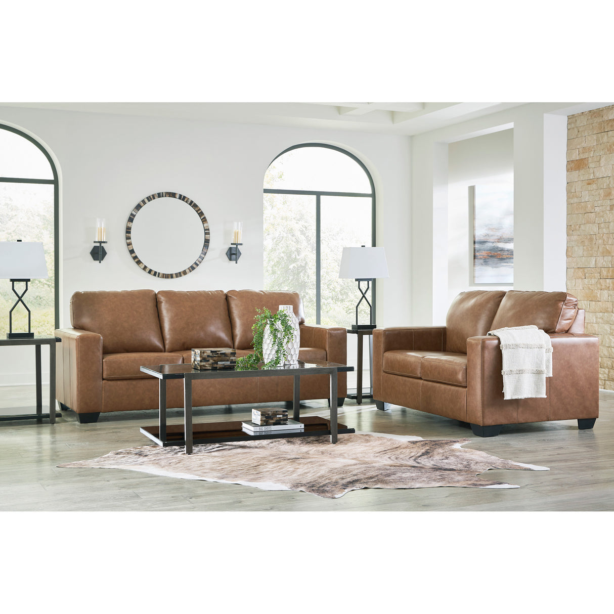 Room setting 2 featuring Bolsena Caramel Sofa