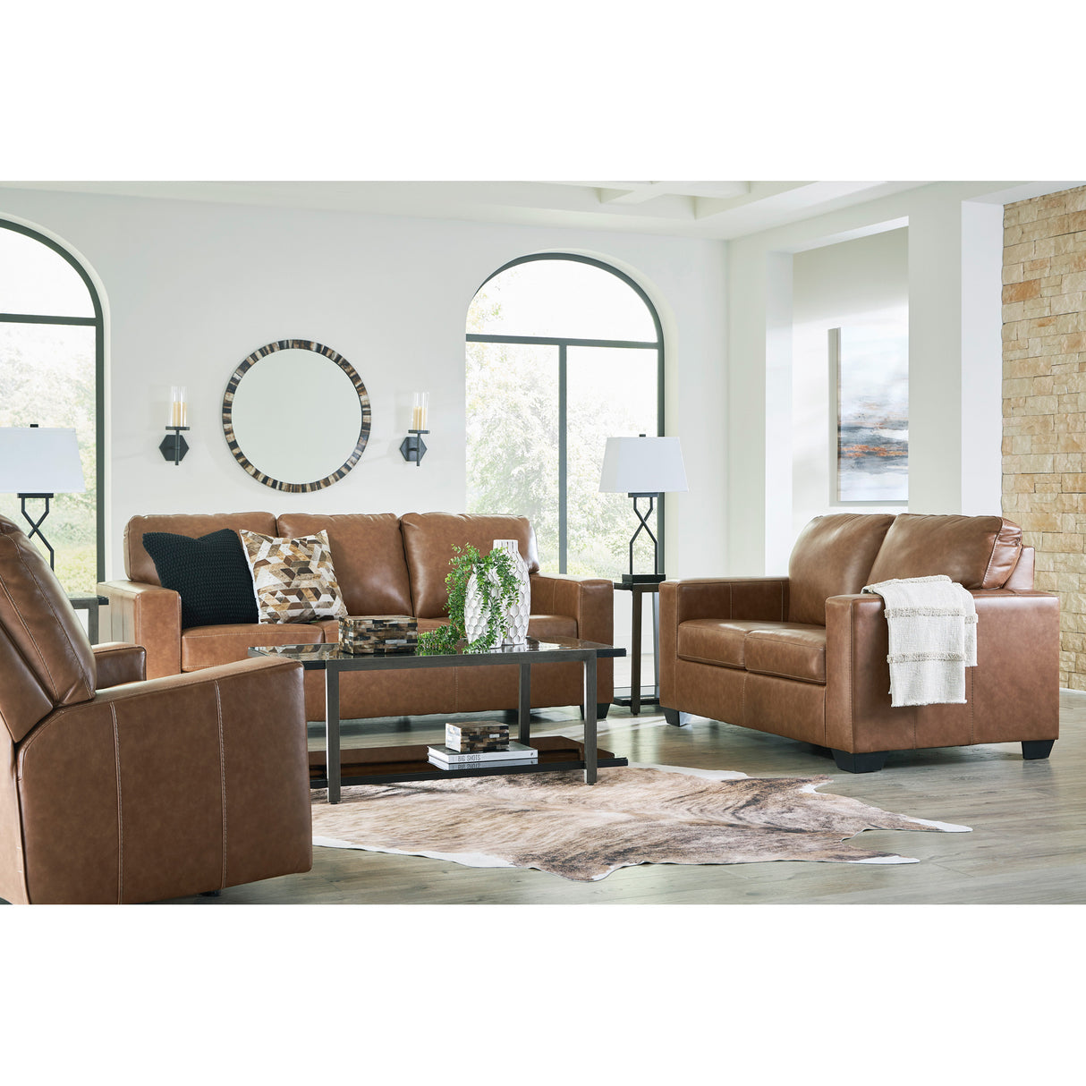 Room setting 4 featuring Bolsena Caramel Sofa