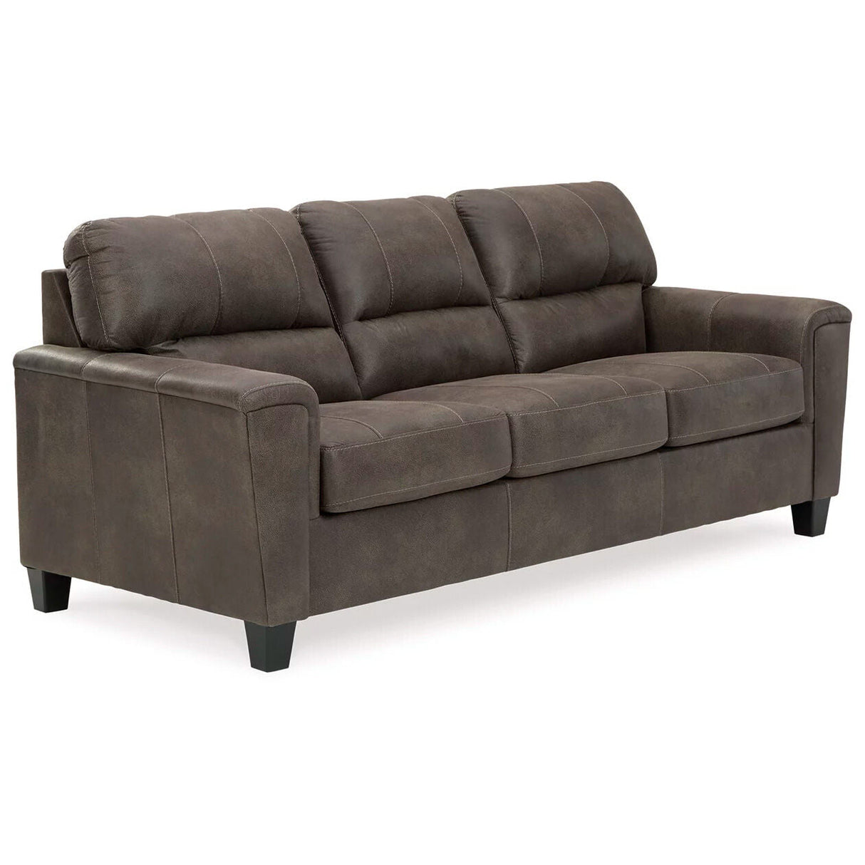 Front right view of Navi Smoke Queen Sofa Sleeper
