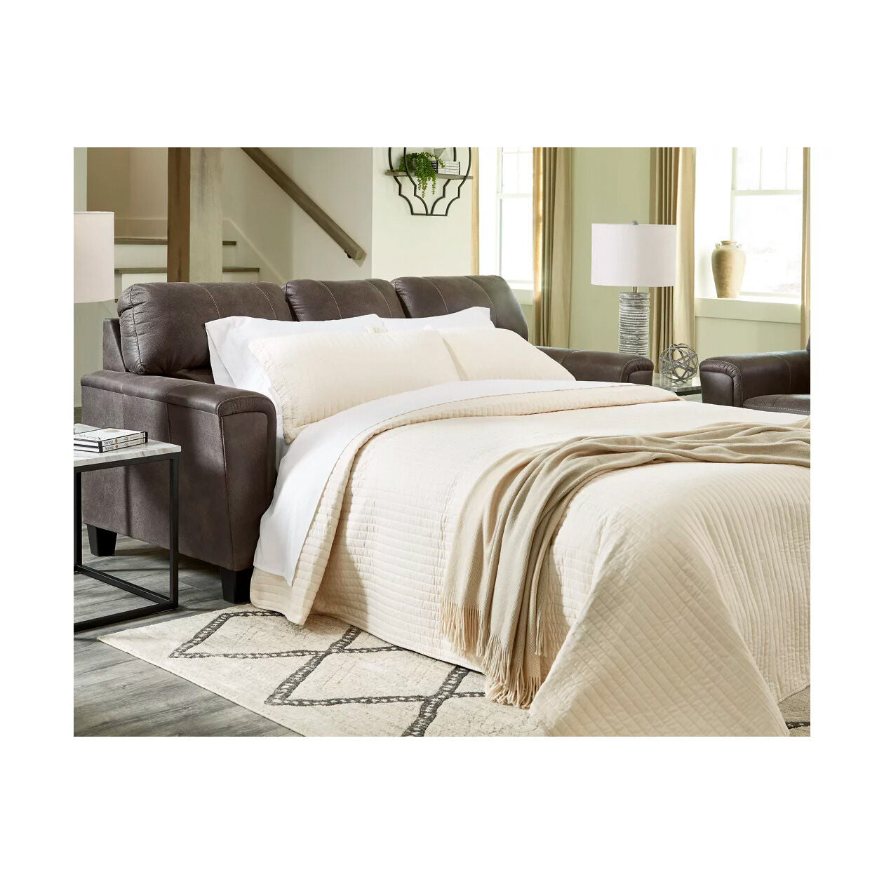 Detail view of Navi Smoke Queen Sofa Sleeper