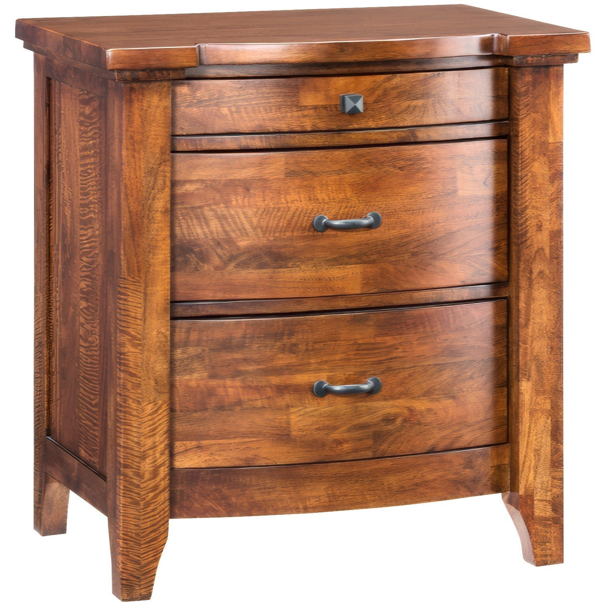 Front right view of Whistler Retreat Dark Walnut Nightstand