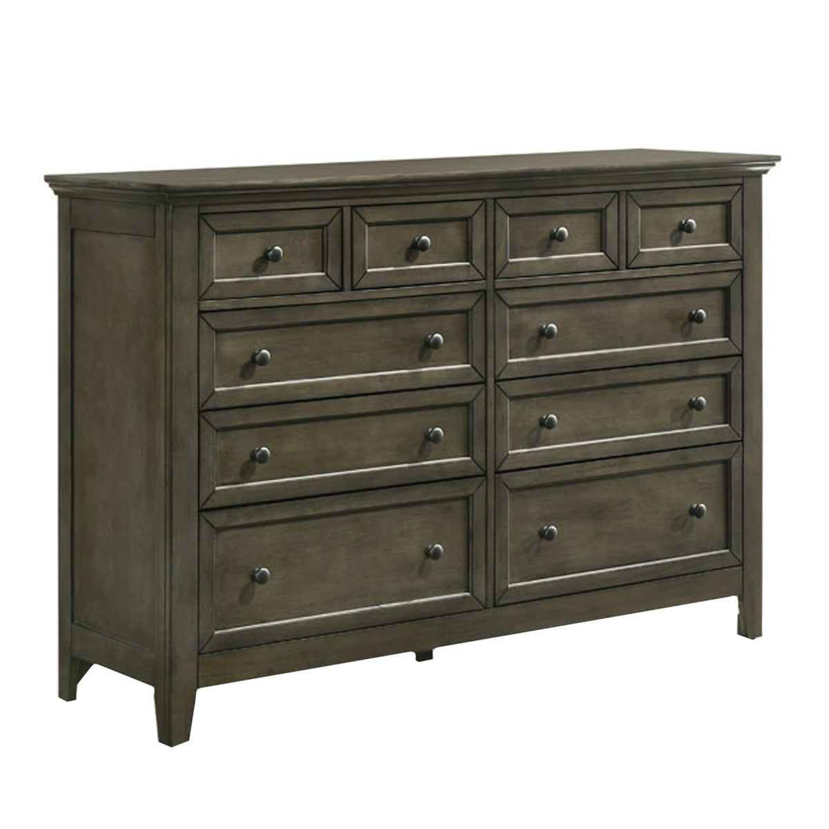 Intercon Furniture San Mateo 10 Drawer Dresser in Rustic White - 42"H X 60"W X 19"D