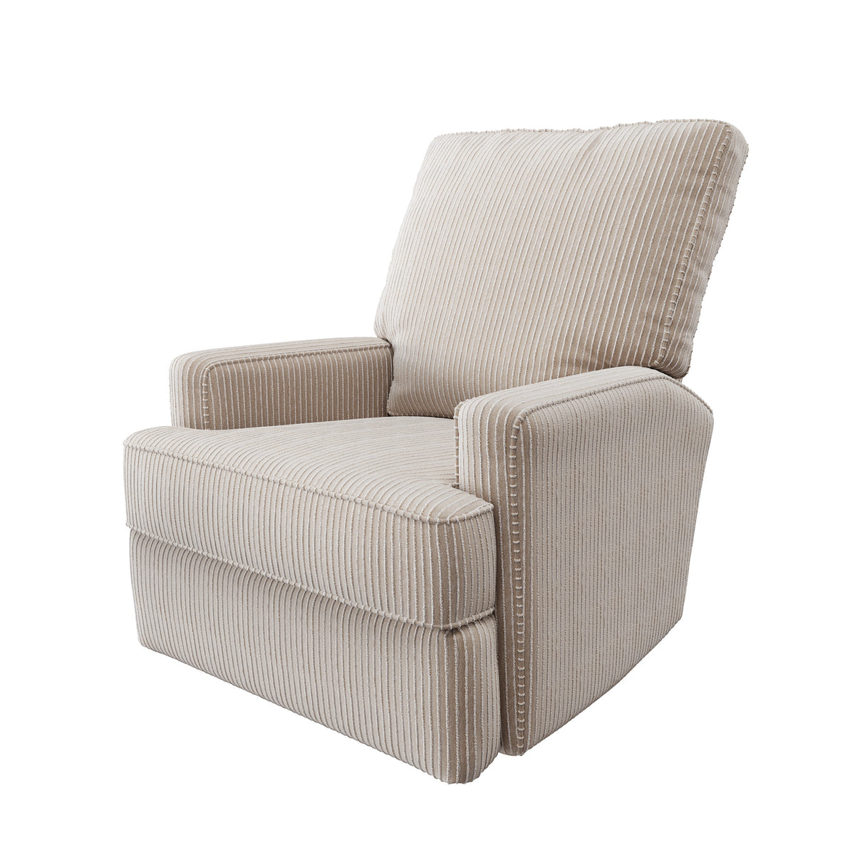 Front right view of Kersey Linen Swivel Glide Recliner