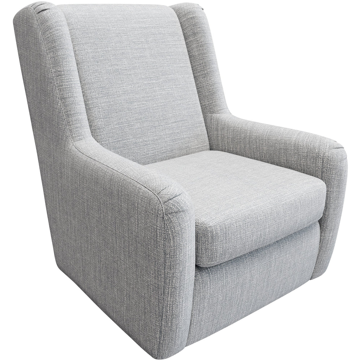 Front left view of Brianna Gray Swivel Glide Chair