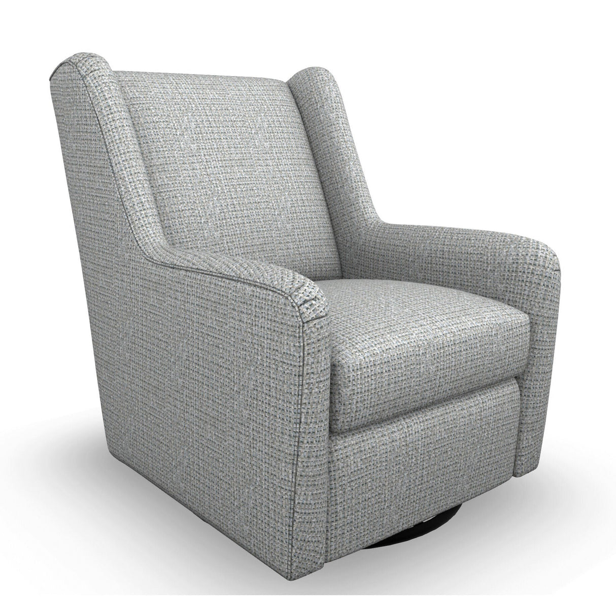Front right view of Brianna Gray Swivel Glide Chair