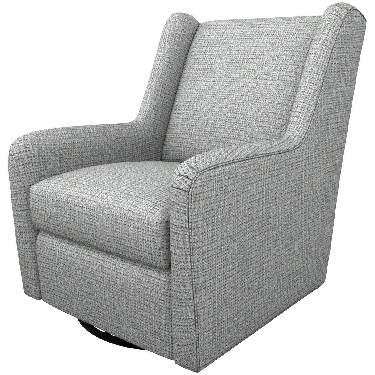 Front right view of Brianna Gray Swivel Glide Chair