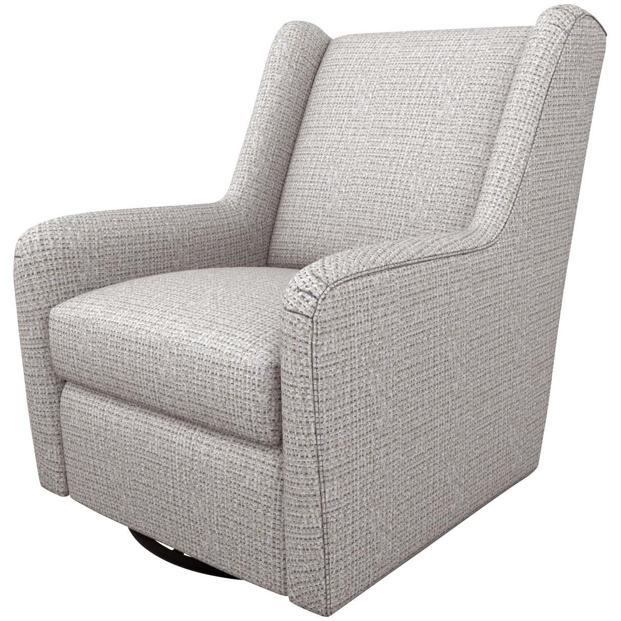 Front right view of Brianna Gray Swivel Glide Chair