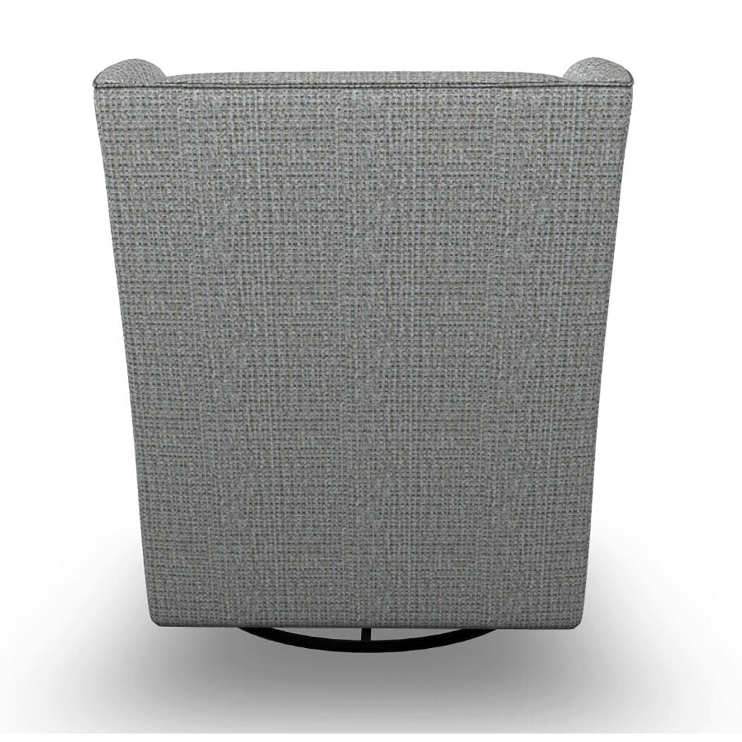 Back view of Brianna Gray Swivel Glide Chair