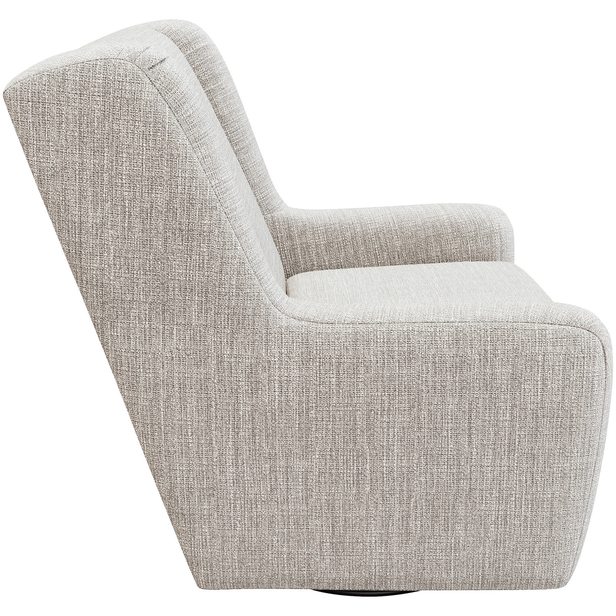 Side view of Brianna Gray Swivel Glide Chair