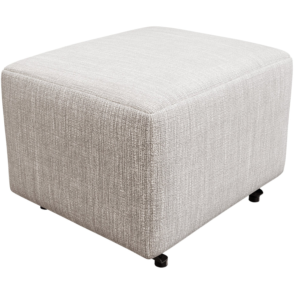 Front left view of Brianna Gray Gliding Ottoman