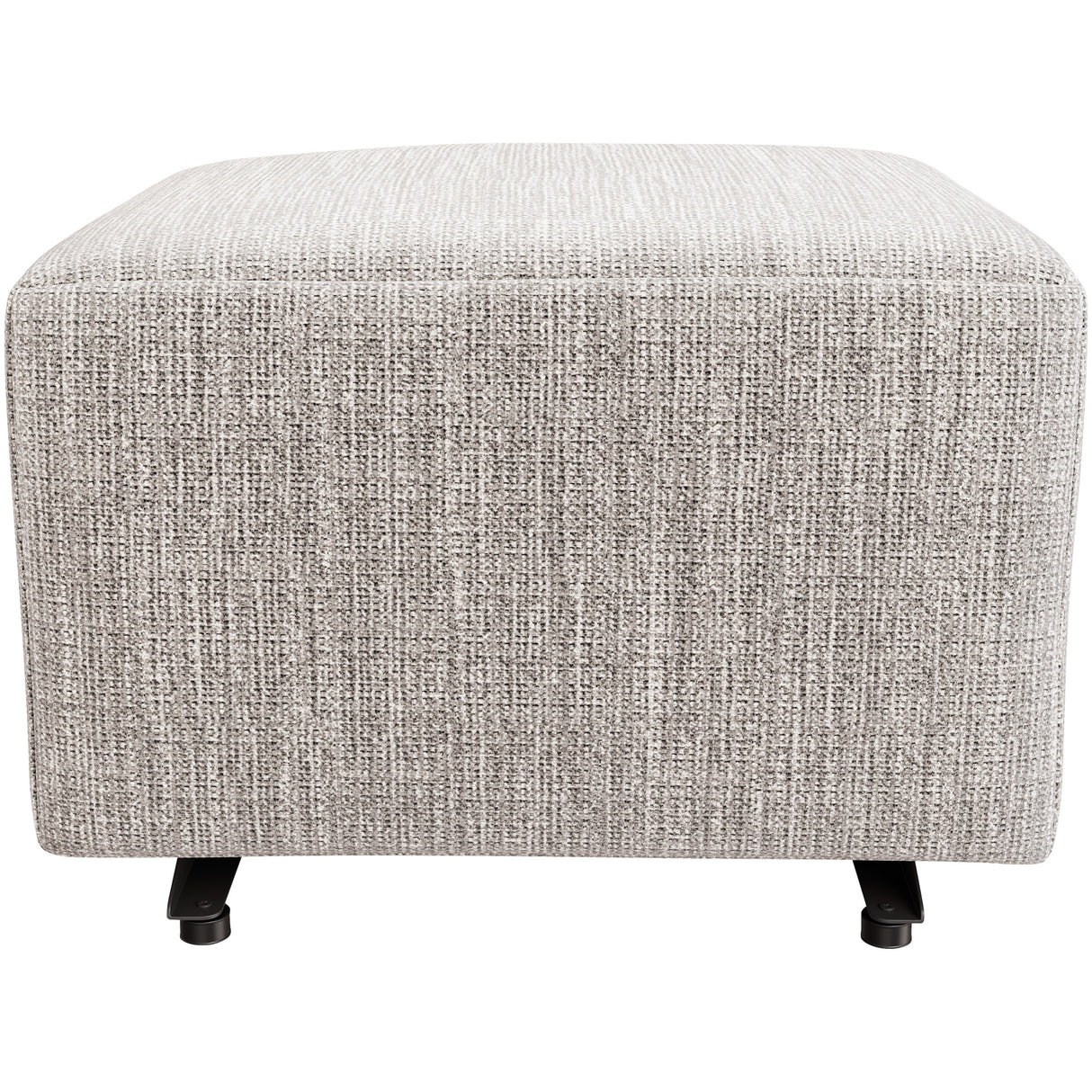 Side view of Brianna Gray Gliding Ottoman