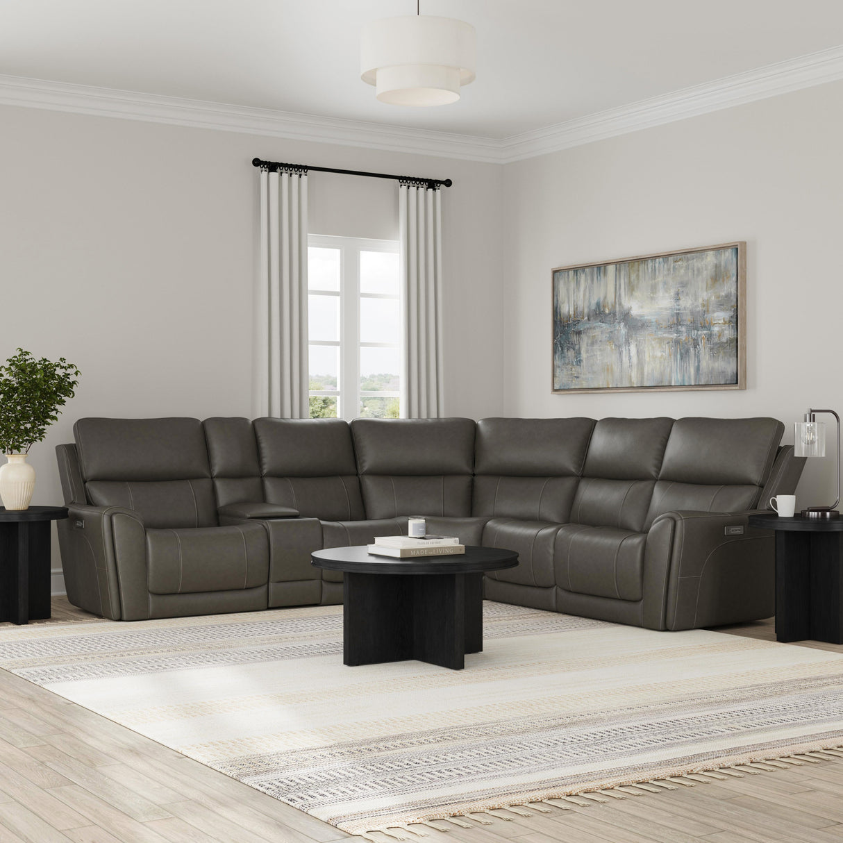 Dylan 6 Piece Sectional with 2 Power Ends and 2 Power Armless