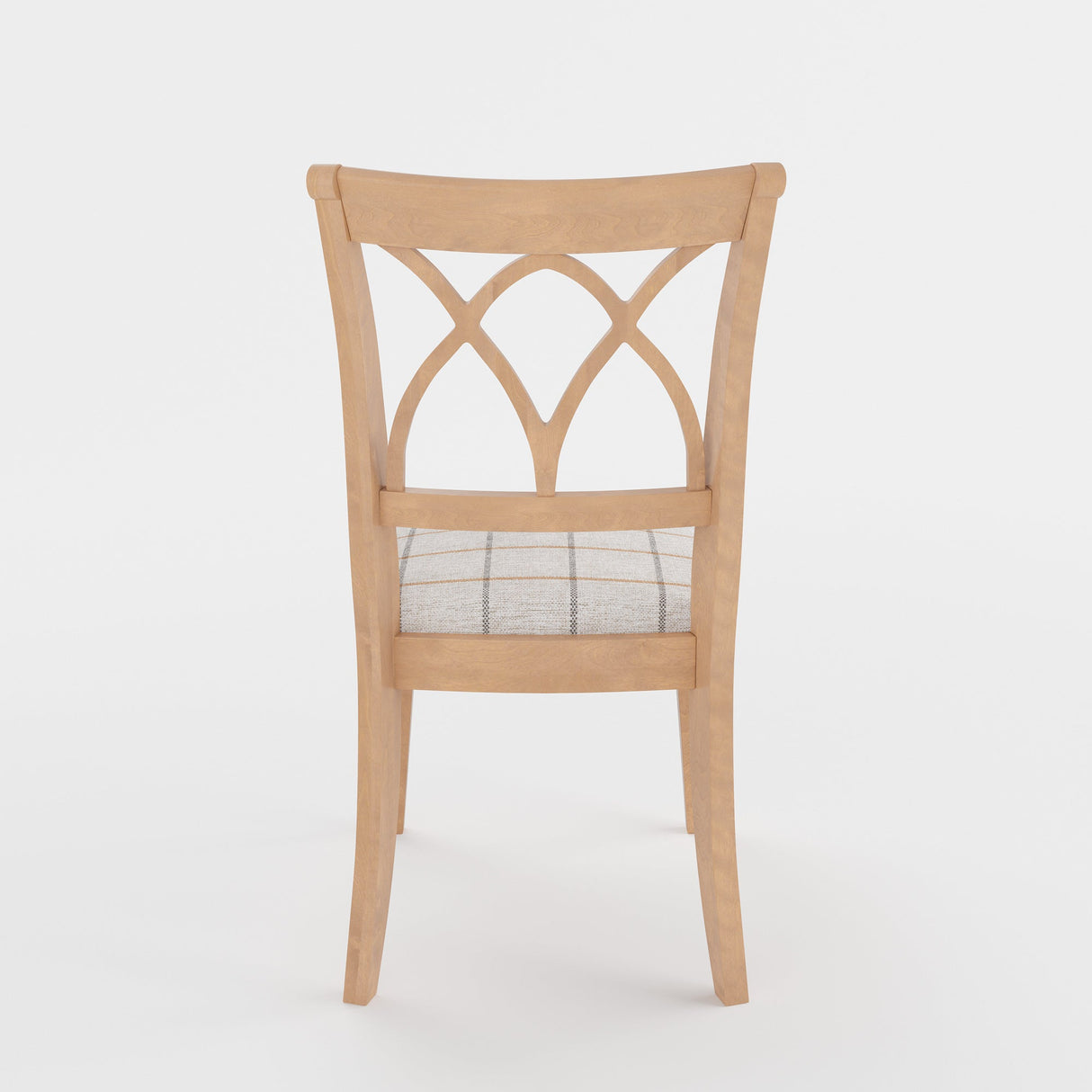 Back view of Kirkland Pecan Washed XX Back Upholstered Chair