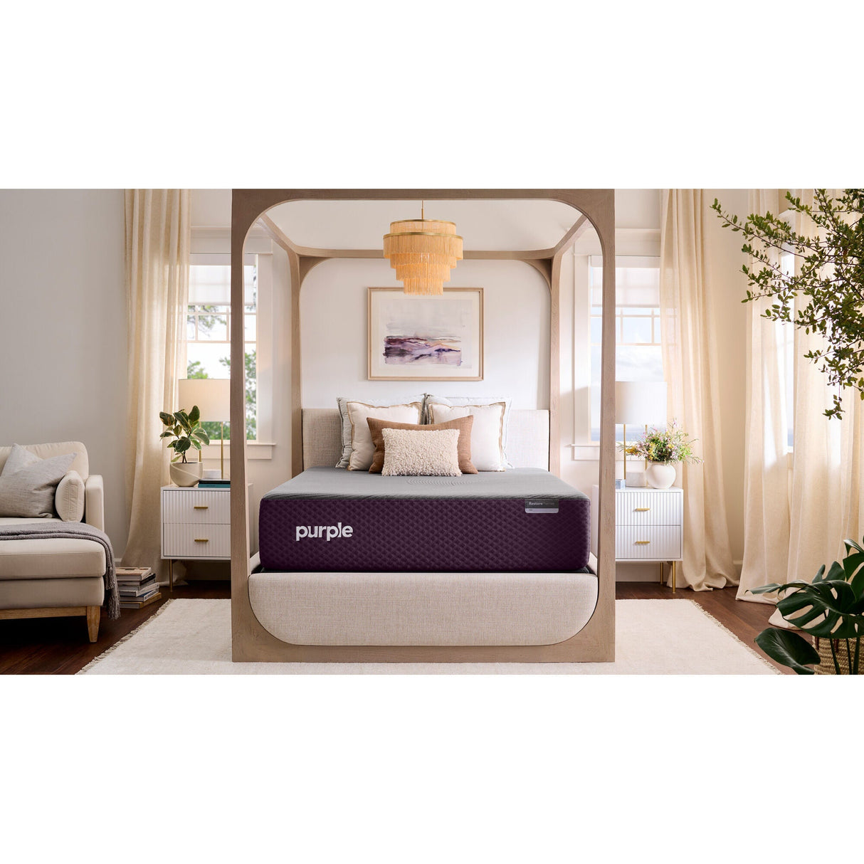 Room setting 4 featuring Purple RestorePremier Firm Queen Mattress