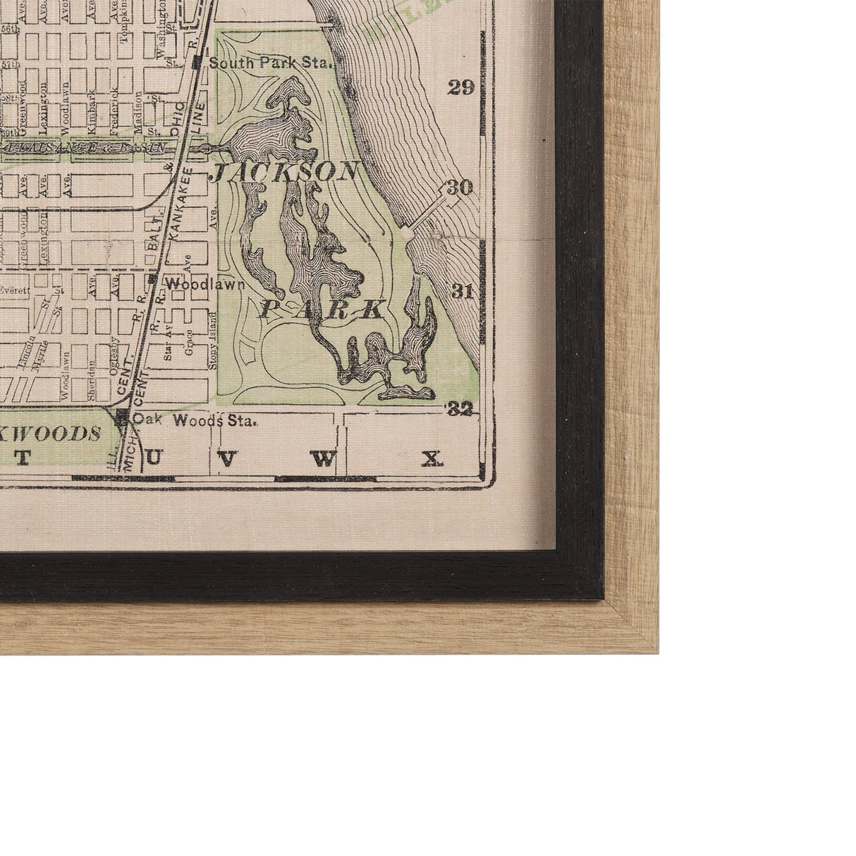 Side view of Chicago Map Wall Art