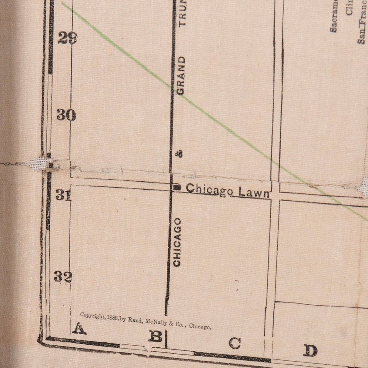 Swatch for the Chicago Map Wall Art