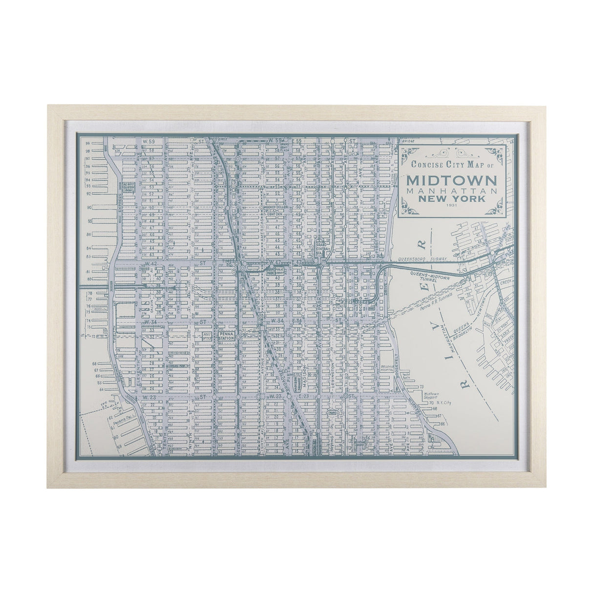 Manhattan Map Wall Art QK1087724
