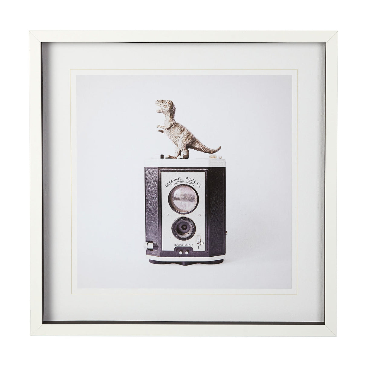 T Rex White Wall Art QK1087726