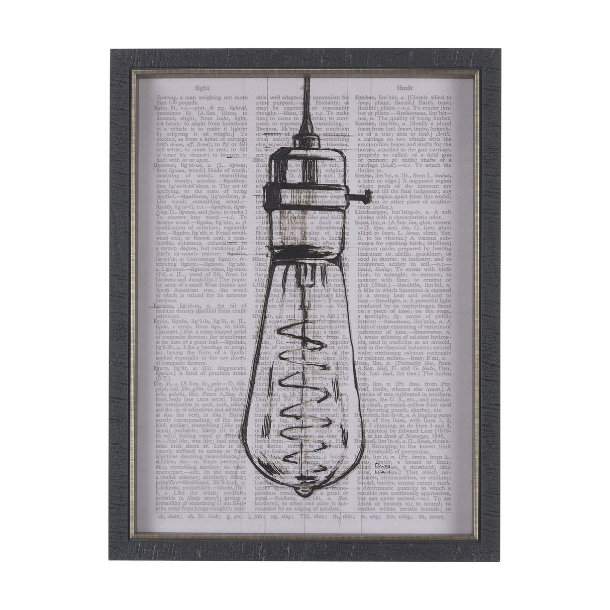 Vintage Page I Black Wall Art QK1087731