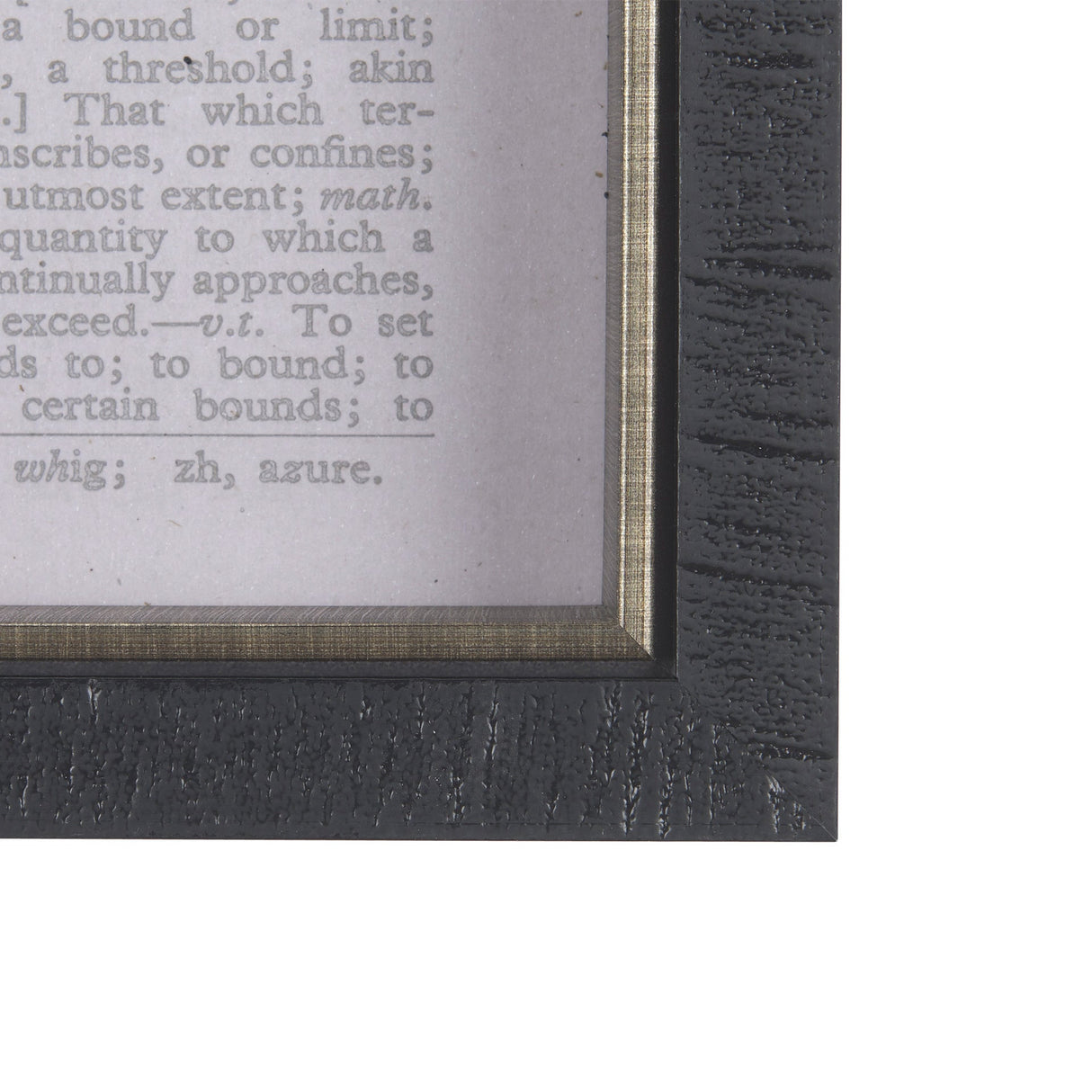 Swatch for the Vintage Page I Black Wall Art