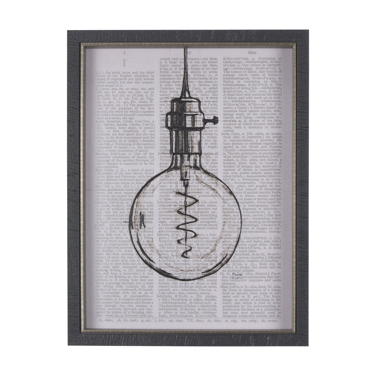 Vintage Page II Black Wall Art QK1087732