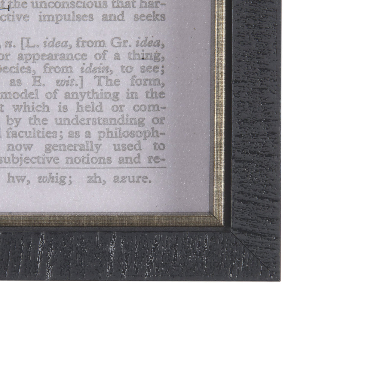 Swatch for the Vintage Page II Black Wall Art