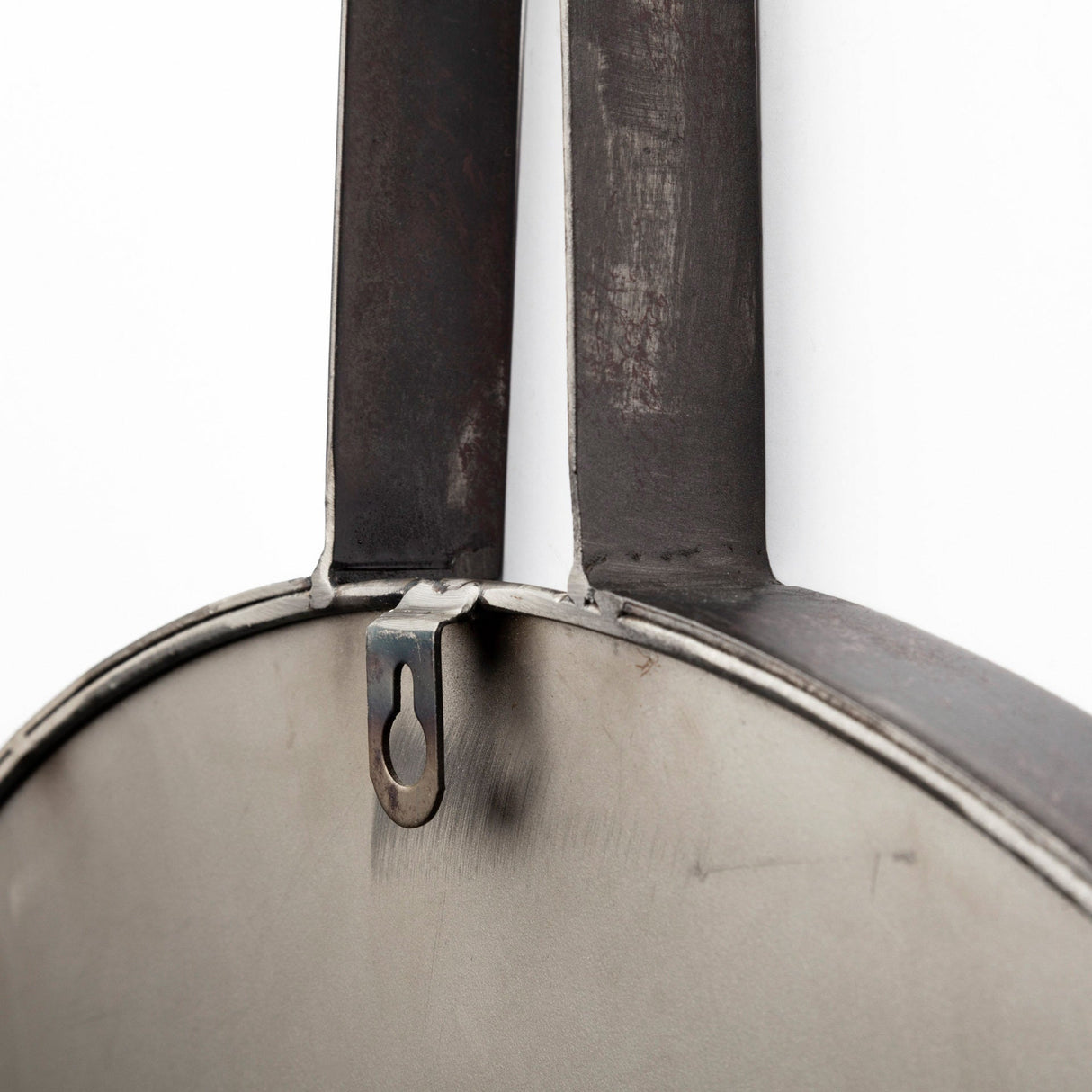 Back view of Collie Black Round Wall Mirror