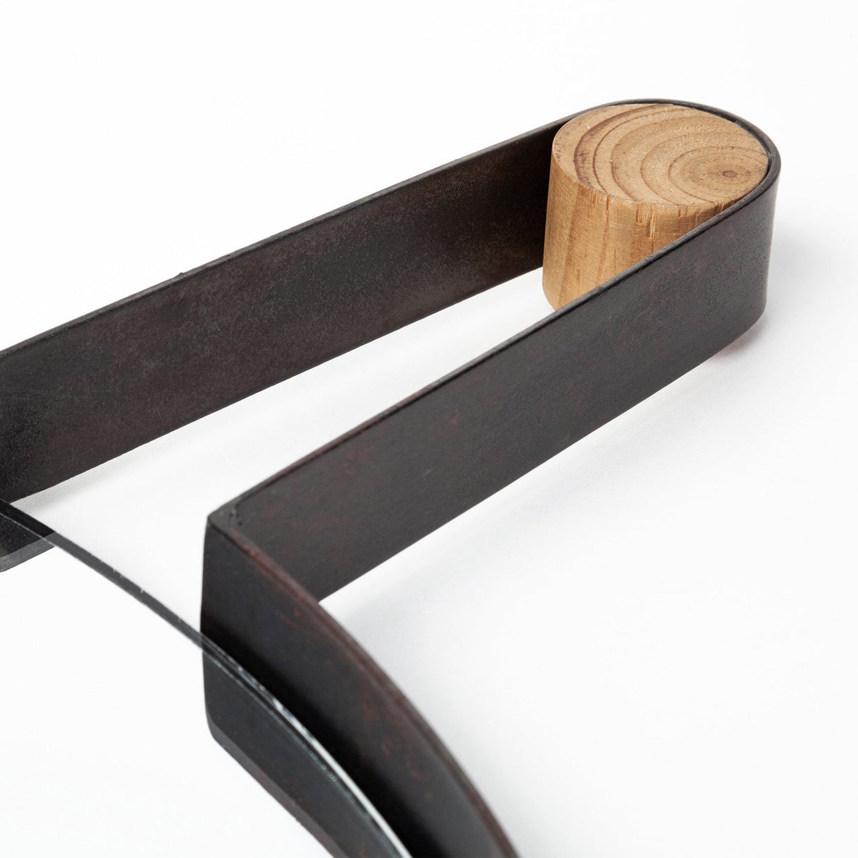 Detail view of Collie Black Round Wall Mirror