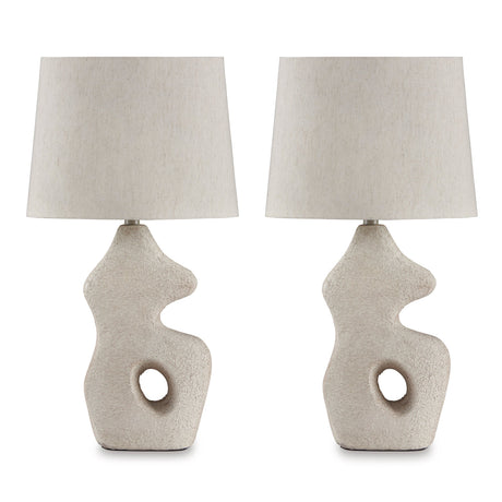 Chadrich Beige Set of 2 Table Lamp QK1087980