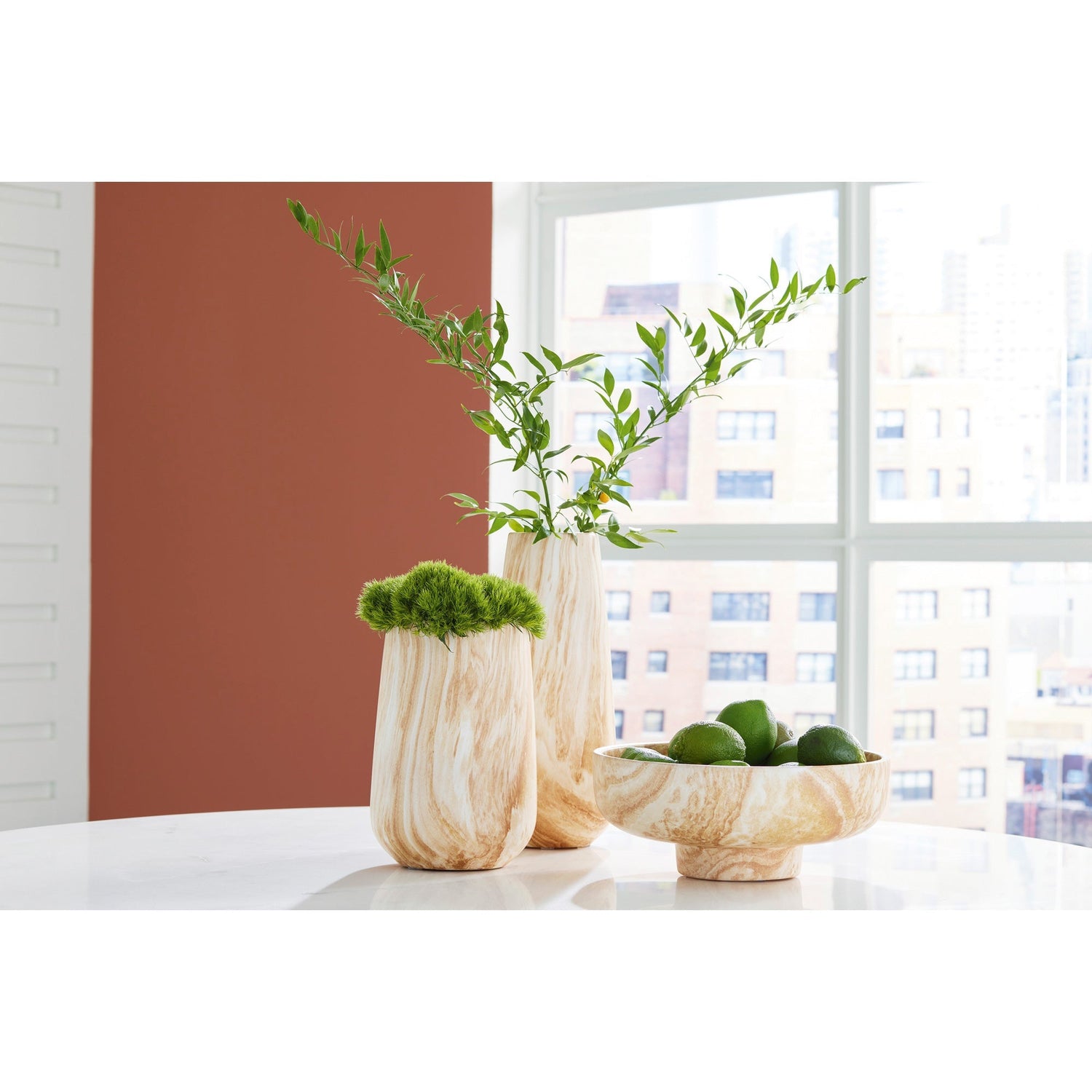 Room setting 2 featuring Cammen Tan Tall Vase