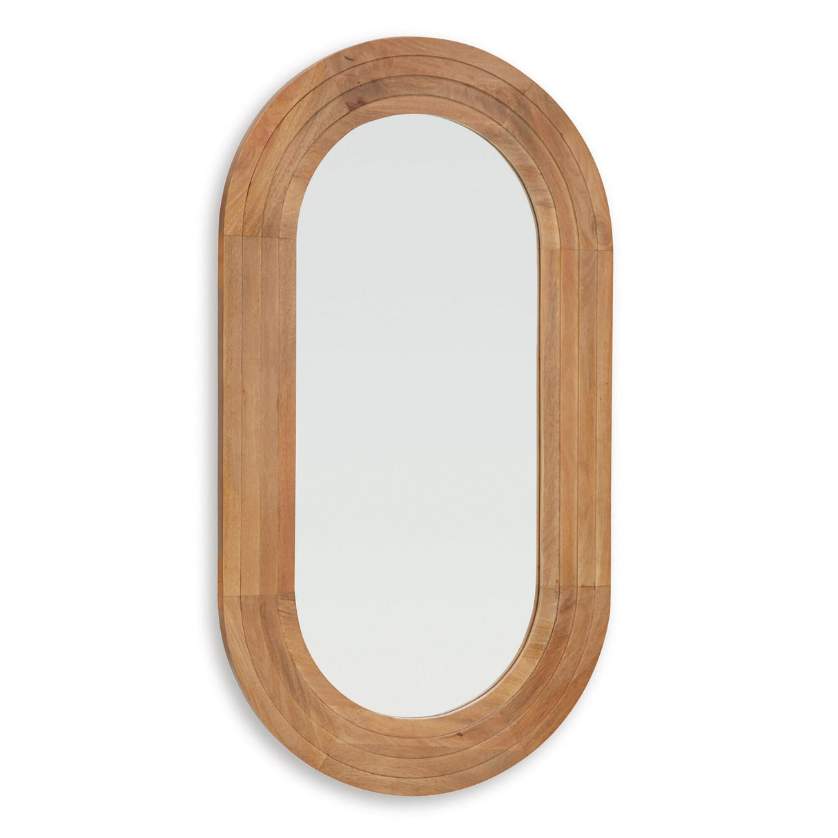 Front right view of Daverly Brown Accent Mirror
