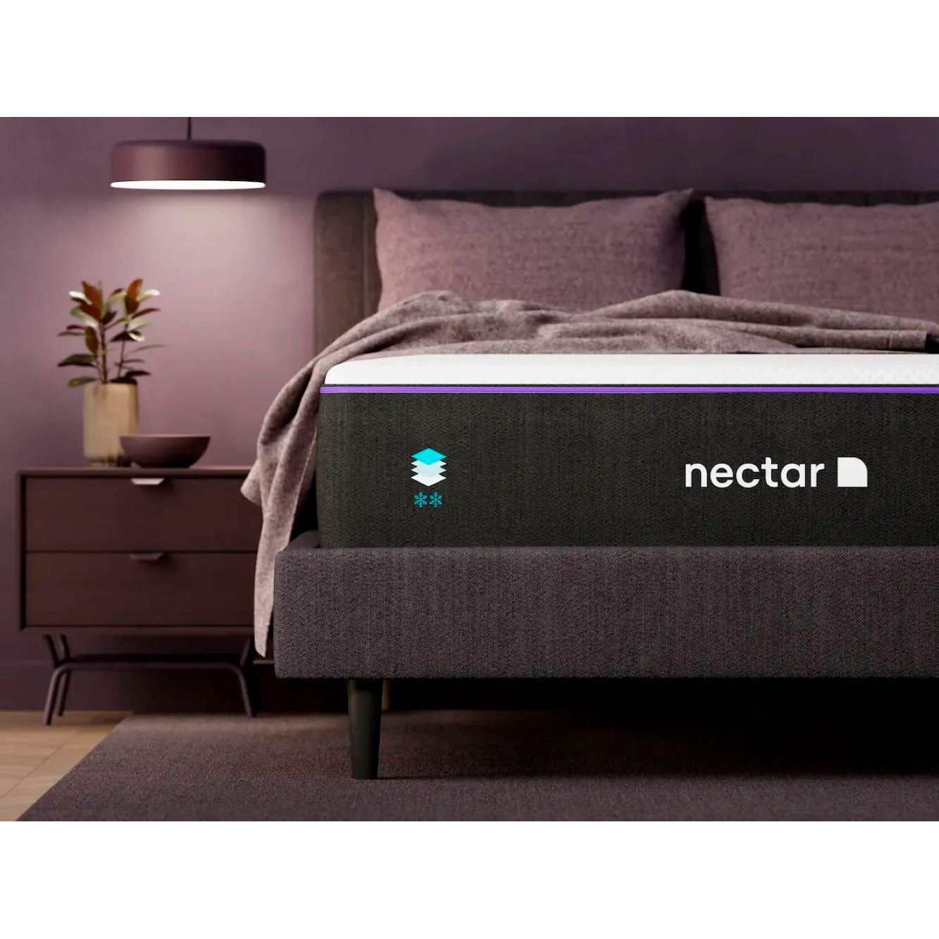 A room setting featuring Nectar Premier Queen Mattress