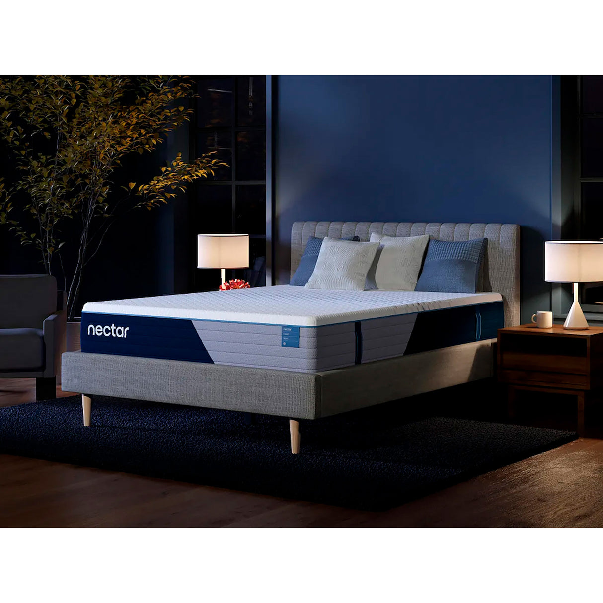 Front right view of Nectar Classic Hybrid King Mattress