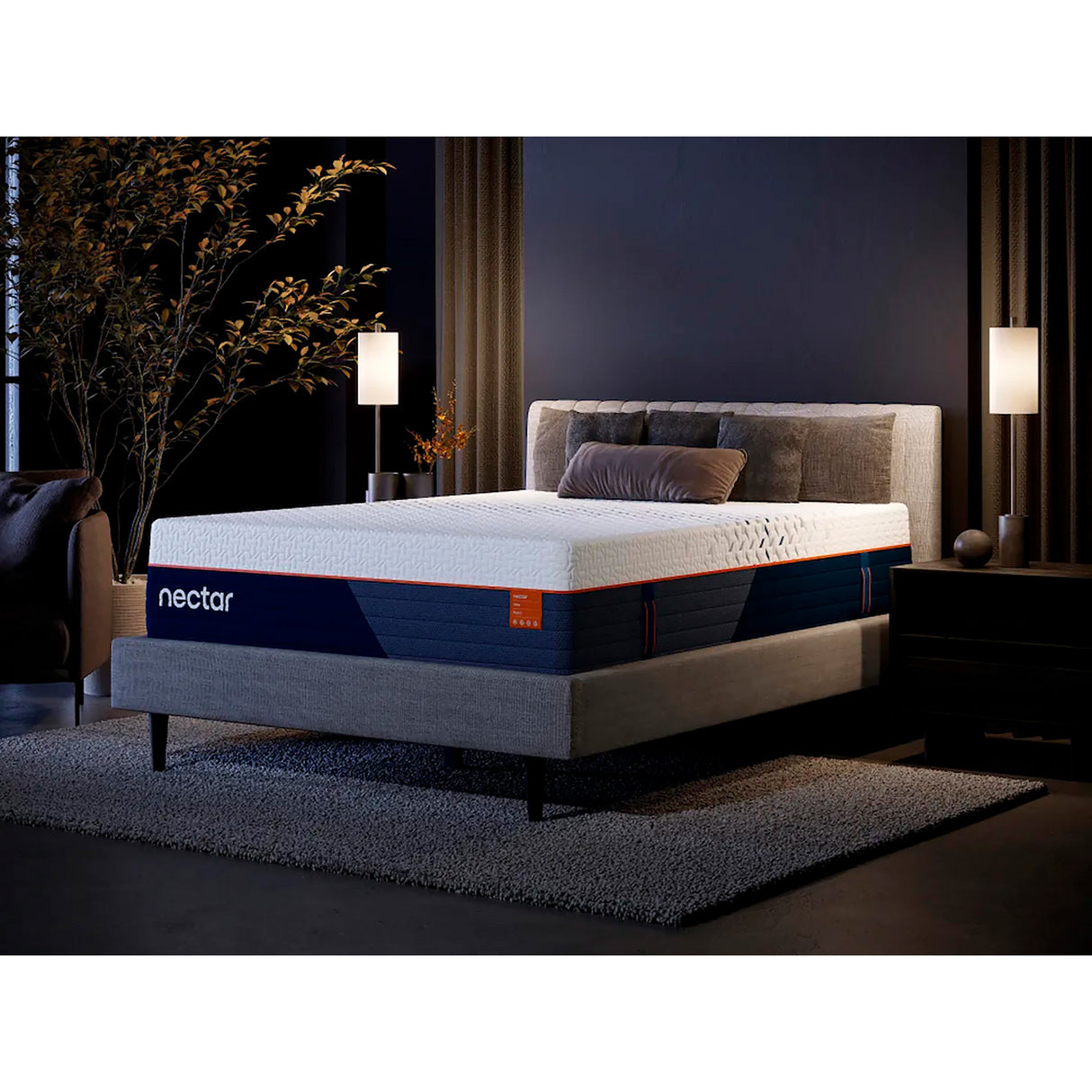 Front right view of Nectar Ultra Hybrid King Mattress
