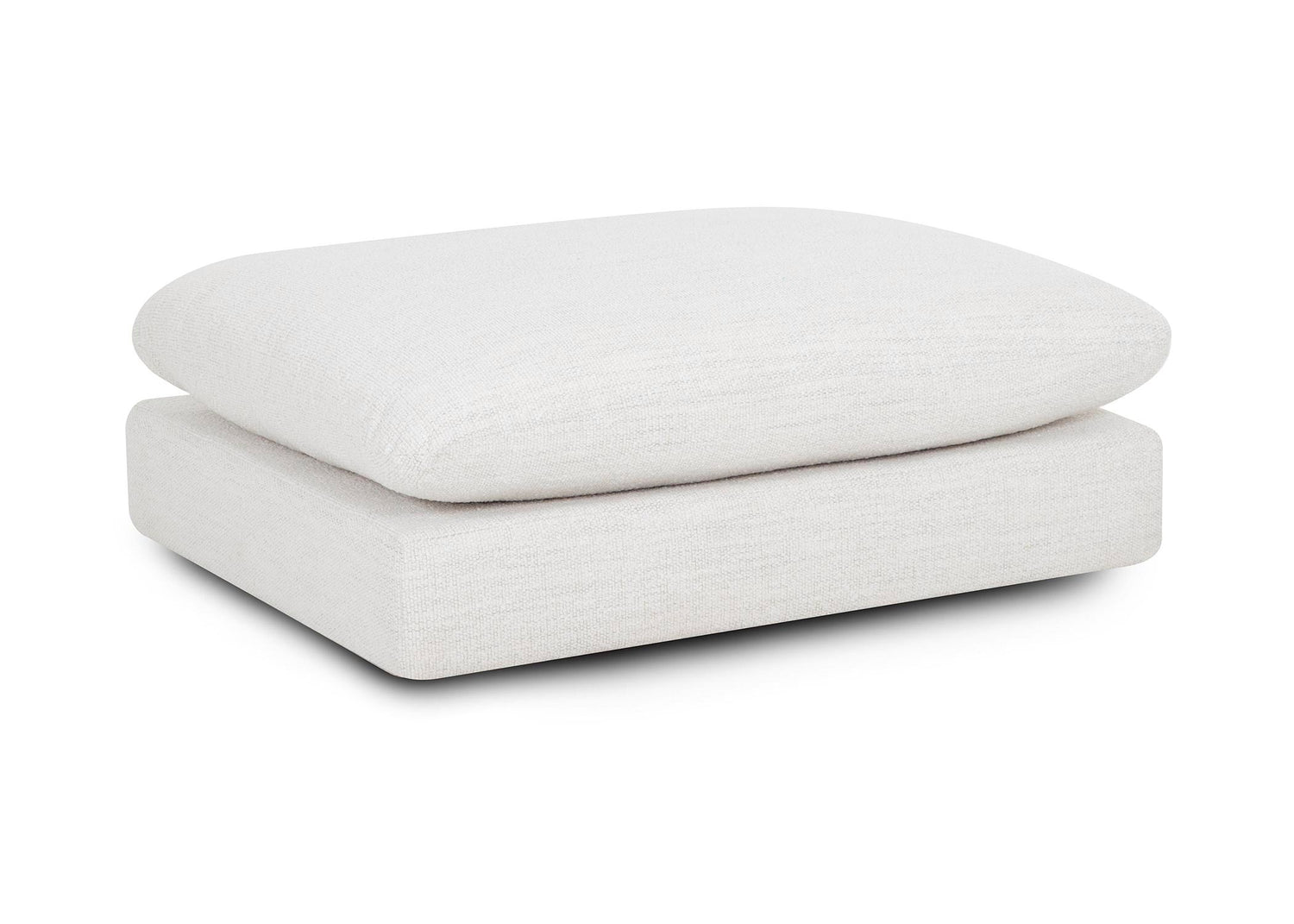 Front left view of Cormic Pearl Ottoman