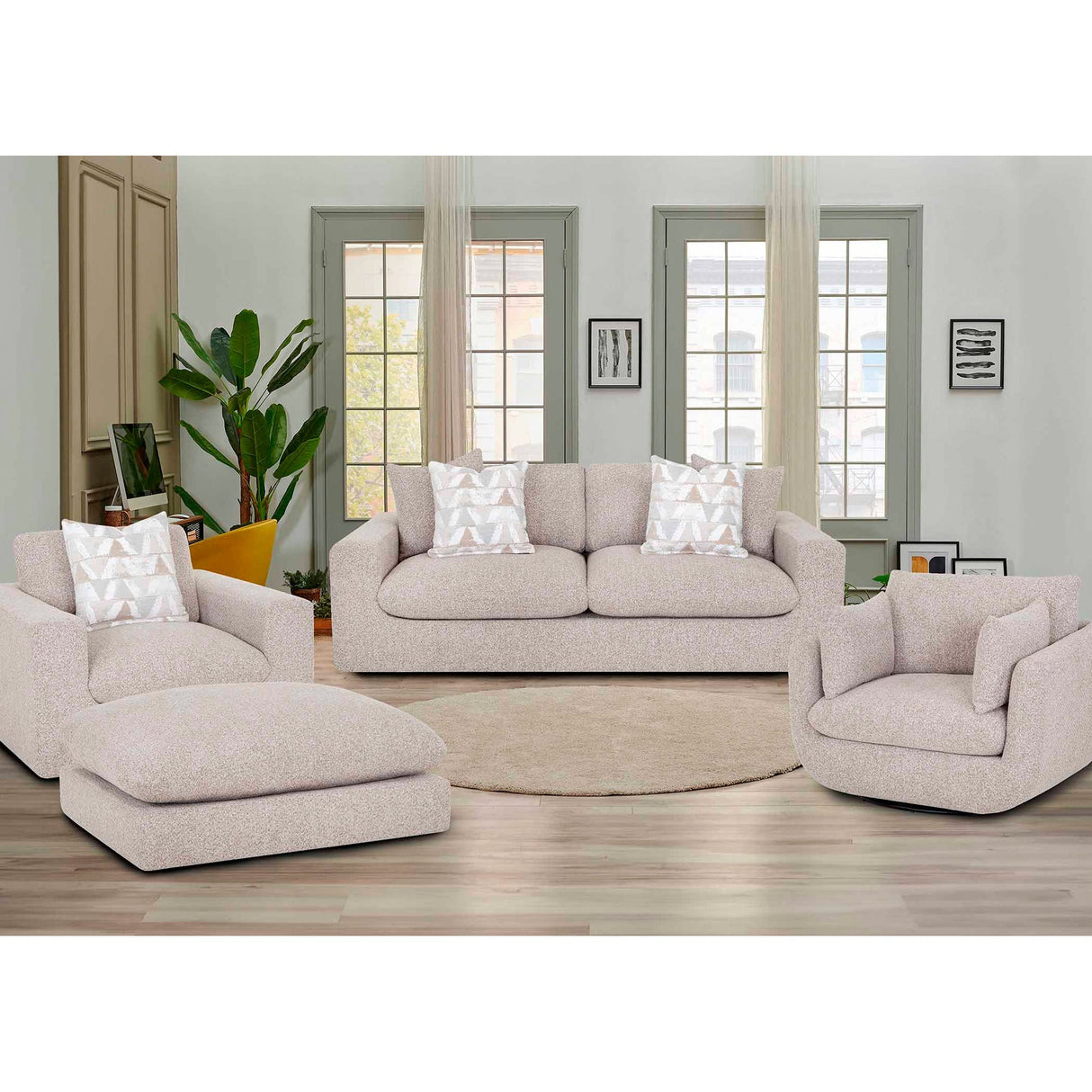 A room setting featuring Cormic Cloud Sofa